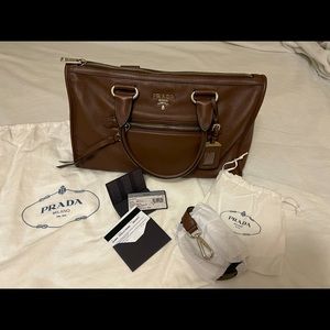 PRADA Vitello BL0805 Leather 2 Way Bag